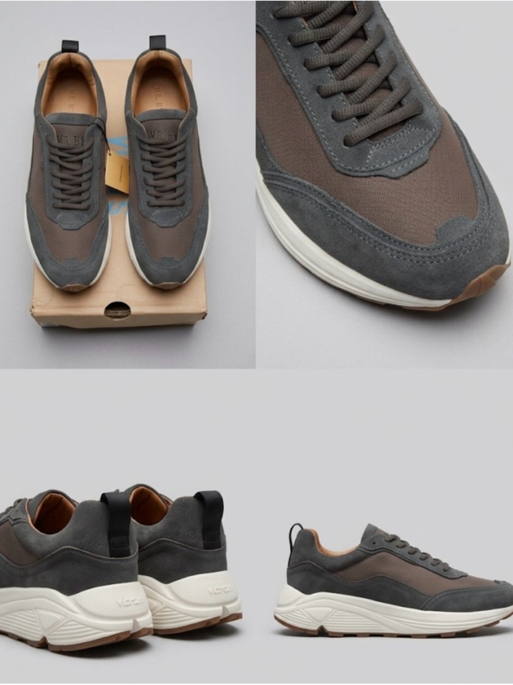 Men's Casual Blue Suede & Mesh Sneakers